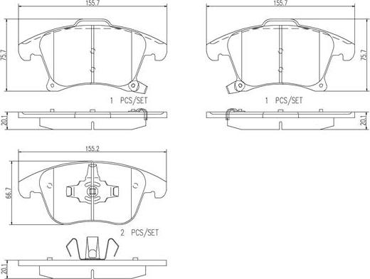 Brembo P24173N - Bremžu uzliku kompl., Disku bremzes www.autospares.lv