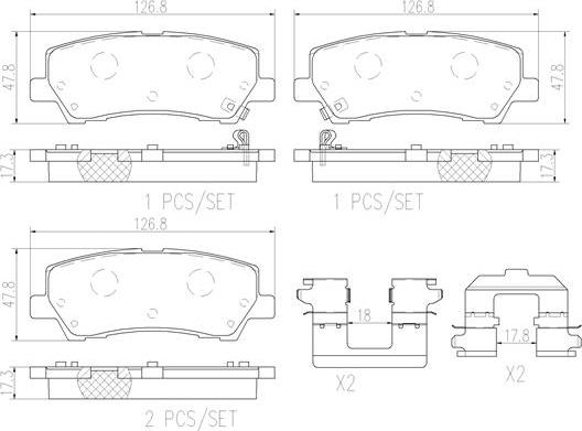 Brembo P 24 205 - Bremžu uzliku kompl., Disku bremzes www.autospares.lv