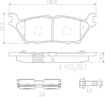 Brembo P24200N - Bremžu uzliku kompl., Disku bremzes www.autospares.lv