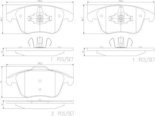 Brembo P24211N - Bremžu uzliku kompl., Disku bremzes www.autospares.lv