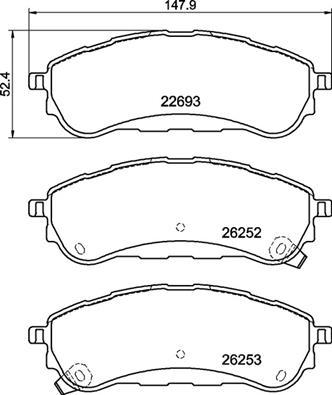 Brembo P 24 235 - Bremžu uzliku kompl., Disku bremzes autospares.lv