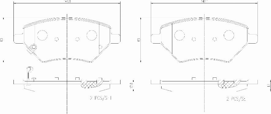 Brembo P 20 002 - Тормозные колодки, дисковые, комплект www.autospares.lv