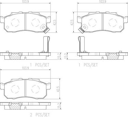 Brembo P28092N - Тормозные колодки, дисковые, комплект www.autospares.lv