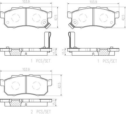 Brembo P 28 092 - Тормозные колодки, дисковые, комплект www.autospares.lv