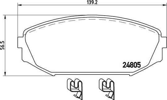 Brembo P 28 049 - Тормозные колодки, дисковые, комплект www.autospares.lv