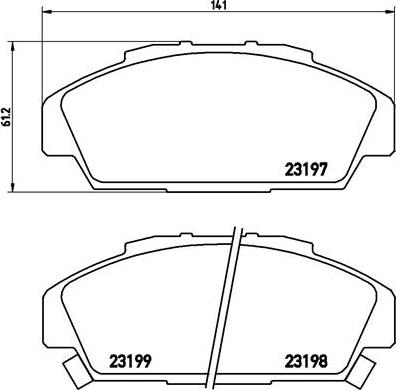 Brembo P 28 041 - Тормозные колодки, дисковые, комплект www.autospares.lv