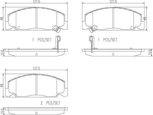 Brembo P28055N - Brake Pad Set, disc brake www.autospares.lv