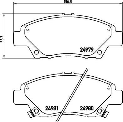 Brembo P 28 050X - Bremžu uzliku kompl., Disku bremzes autospares.lv