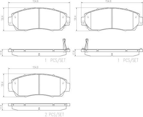 Brembo P28068N - Brake Pad Set, disc brake www.autospares.lv