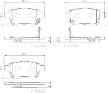 Brembo P28067N - Bremžu uzliku kompl., Disku bremzes www.autospares.lv