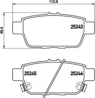 Brembo P 28 067 - Bremžu uzliku kompl., Disku bremzes www.autospares.lv