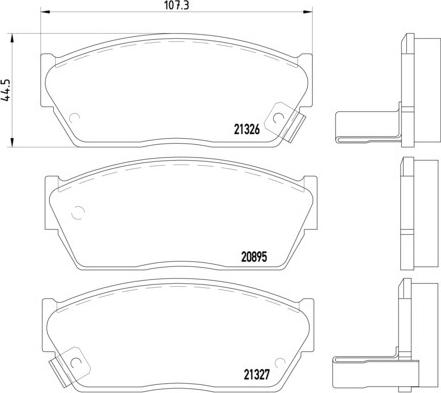 Brembo P 28 004 - Bremžu uzliku kompl., Disku bremzes autospares.lv