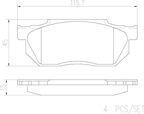 Brembo P28006N - Brake Pad Set, disc brake www.autospares.lv