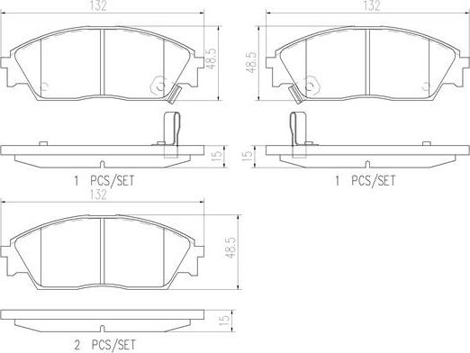 Brembo P28016N - Brake Pad Set, disc brake www.autospares.lv