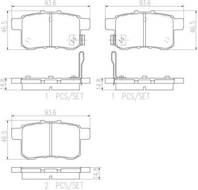 Brembo P28080N - Bremžu uzliku kompl., Disku bremzes www.autospares.lv