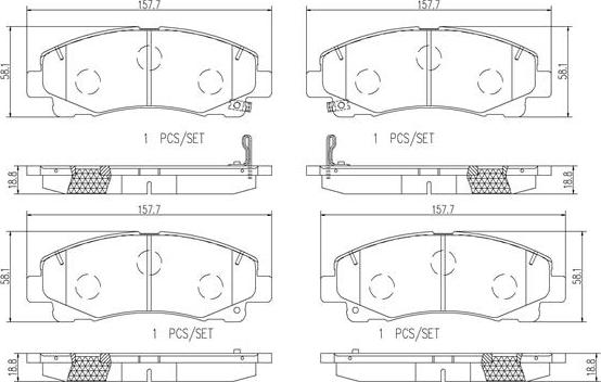 Brembo P28087N - Bremžu uzliku kompl., Disku bremzes www.autospares.lv