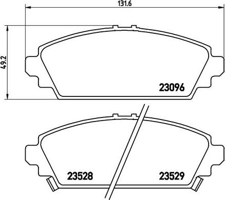 Brembo P28031N - Bremžu uzliku kompl., Disku bremzes autospares.lv