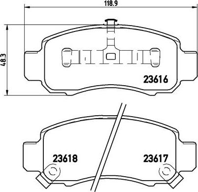 Brembo P 28 033 - Bremžu uzliku kompl., Disku bremzes autospares.lv