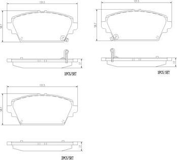 Brembo P28029N - Brake Pad Set, disc brake www.autospares.lv