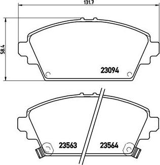 Brembo P 28 029 - Brake Pad Set, disc brake www.autospares.lv