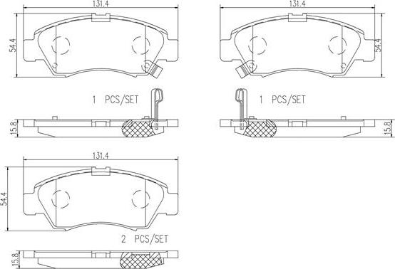 Brembo P28024N - Brake Pad Set, disc brake www.autospares.lv