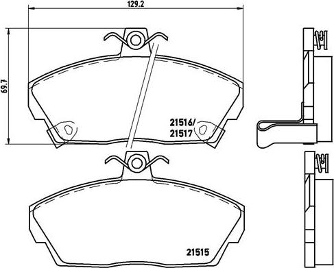 Brembo P 28 020 - Тормозные колодки, дисковые, комплект www.autospares.lv