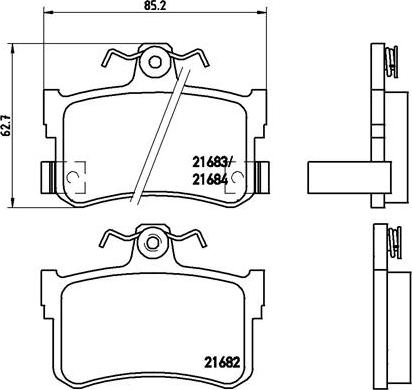 Brembo P 28 027 - Bremžu uzliku kompl., Disku bremzes www.autospares.lv