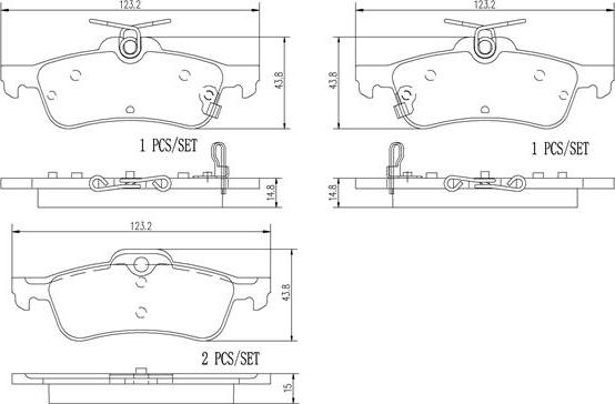 Brembo P28070N - Тормозные колодки, дисковые, комплект www.autospares.lv