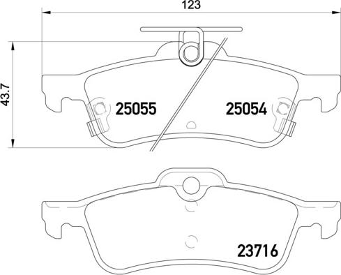 Brembo P 28 070 - Тормозные колодки, дисковые, комплект www.autospares.lv