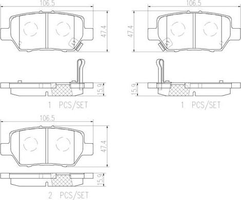 Brembo P28078N - Bremžu uzliku kompl., Disku bremzes www.autospares.lv