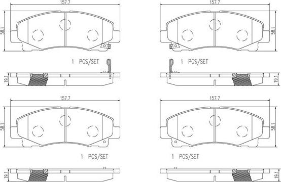 Brembo P28073N - Bremžu uzliku kompl., Disku bremzes www.autospares.lv