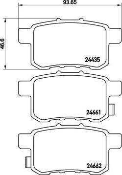 Brembo P 28 072 - Bremžu uzliku kompl., Disku bremzes www.autospares.lv