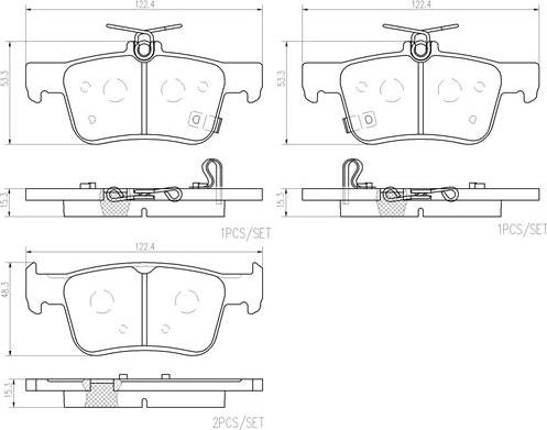 Brembo P28103N - Bremžu uzliku kompl., Disku bremzes www.autospares.lv