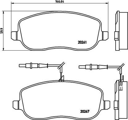 Brembo P 23 090 - Bremžu uzliku kompl., Disku bremzes www.autospares.lv