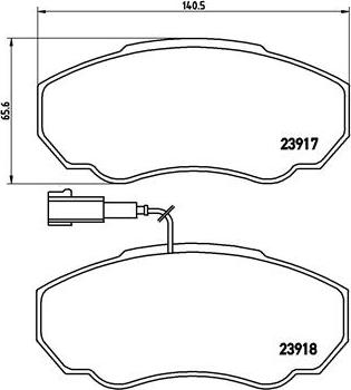 Brembo P 23 091 - Тормозные колодки, дисковые, комплект www.autospares.lv