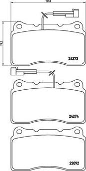 Brembo P 23 098 - Bremžu uzliku kompl., Disku bremzes www.autospares.lv