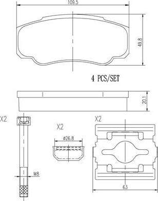 Brembo P23093N - Bremžu uzliku kompl., Disku bremzes autospares.lv