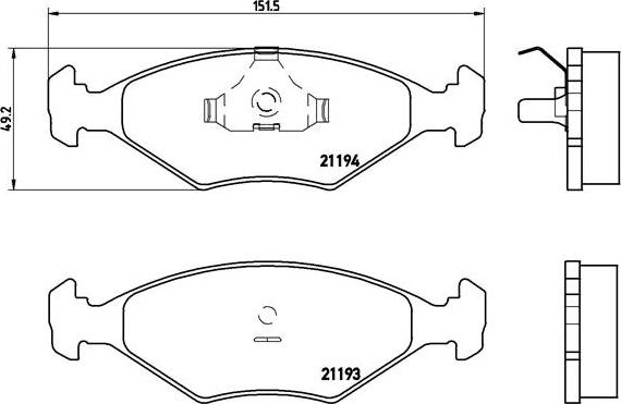 Brembo P 23 040 - Brake Pad Set, disc brake www.autospares.lv