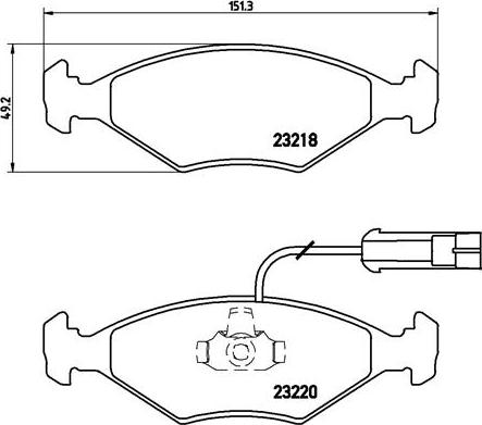 Brembo P 23 056 - Bremžu uzliku kompl., Disku bremzes www.autospares.lv