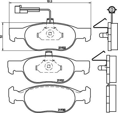 Remsa 0588.01 - Bremžu uzliku kompl., Disku bremzes autospares.lv