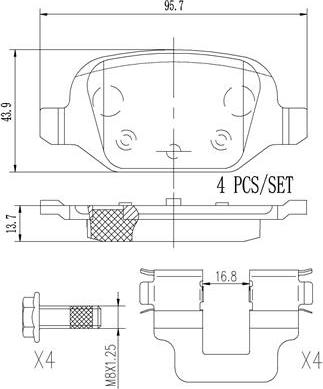 Brembo P23064N - Bremžu uzliku kompl., Disku bremzes www.autospares.lv