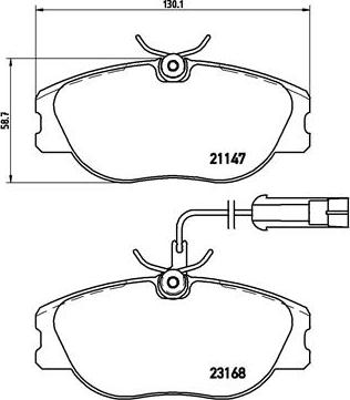 Brembo P 23 066 - Bremžu uzliku kompl., Disku bremzes www.autospares.lv