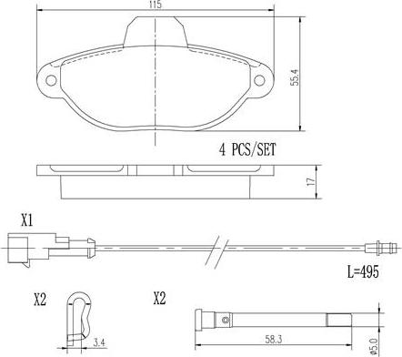 Brembo P23060N - Bremžu uzliku kompl., Disku bremzes www.autospares.lv