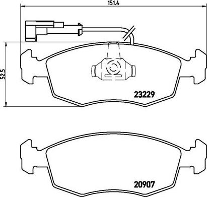 Brembo P 23 063 - Тормозные колодки, дисковые, комплект www.autospares.lv