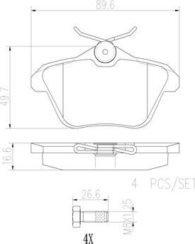 Brembo P23067N - Brake Pad Set, disc brake www.autospares.lv