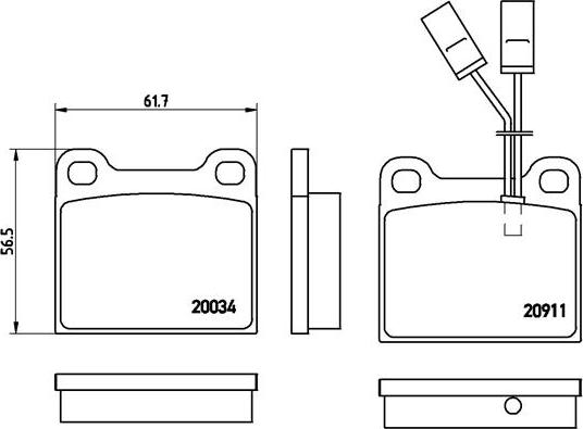 Brembo P 23 012 - Brake Pad Set, disc brake www.autospares.lv