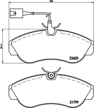 Brembo P 23 084 - Bremžu uzliku kompl., Disku bremzes www.autospares.lv