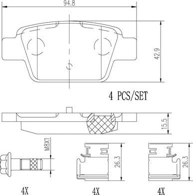 Brembo P23080N - Bremžu uzliku kompl., Disku bremzes autospares.lv