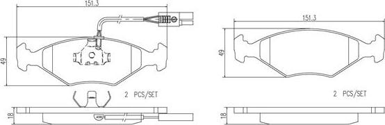 Brembo P23039N - Brake Pad Set, disc brake www.autospares.lv