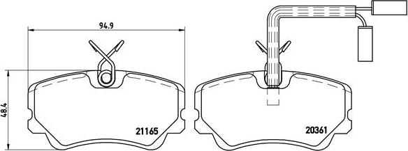 Brembo P 23 035 - Bremžu uzliku kompl., Disku bremzes www.autospares.lv